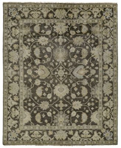 Shop Simply Woven Closeout Feizy Laura R6280 Charcoal Area Rug