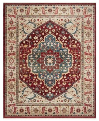 Ralph Lauren Chloe Lrl1221b Beige Red Area Rug In Beige
