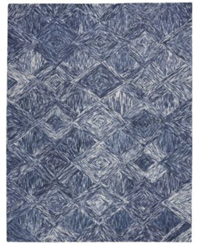 Nourison Interlock Lnk01 Denim Rug In Denim