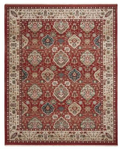 Ralph Lauren Ariel Lrl1255c Red And Beige 5'1" X 7'6" Area Rug In Red