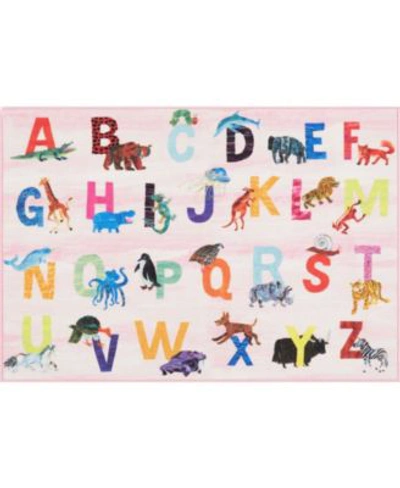 Shop Eric Carle Home Dynamix  Elementary Alphabet Decorative Pink Area Rug Collection In Blue