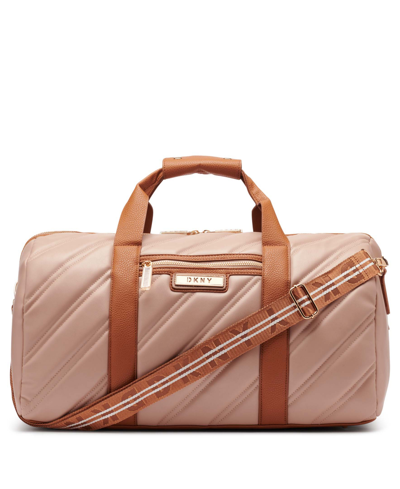 Shop Dkny Bias 17" Carry-on Duffle In Cappuccino