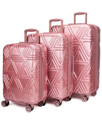 Shop Badgley Mischka Contour Expandable Hardside Luggage Collection In Dusty Rose