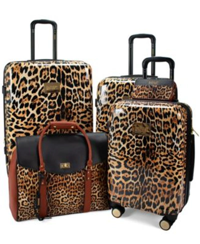 Shop Badgley Mischka Leopard Travel Collection In Brown