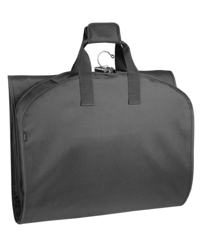 Shop Wallybags 60" Premium Tri-fold Travel Garment Bag With Pocket In Black