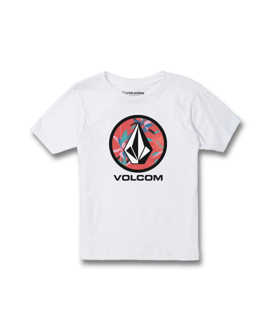 Shop Volcom Little Boys Short Sleeves Crisp Stone T-shirt In White