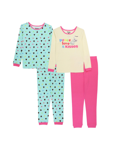 Shop Ame Little Girls Hershey's Tops And Pajamas, 4-piece Set In Assorted