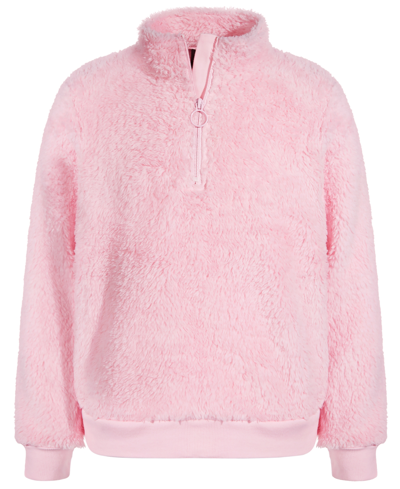 Shop Id Ideology Big Girls Sherpa Fleece Pullover, Created For Macy's In Rose Shadow