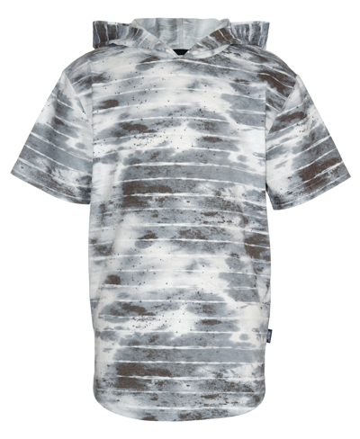 Shop Univibe Big Boys Kendrick Cloud Wash Short Sleeves Knit Hoody T-shirt In Black