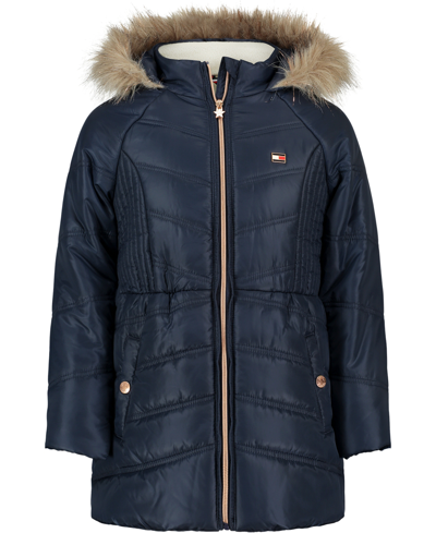 Tommy hilfiger chevron puffer coat cheap