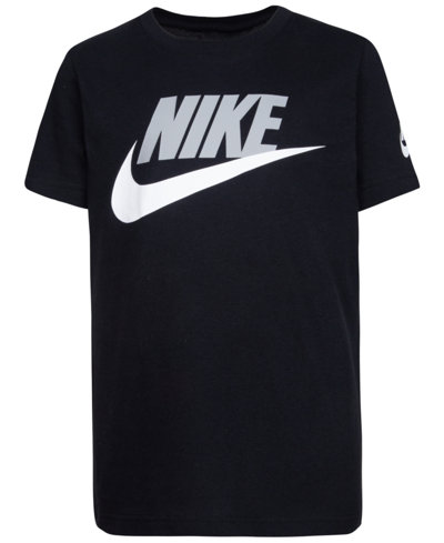 Shop Nike Toddler Boys Short Sleeves Futura Evergreen T-shirt In Black