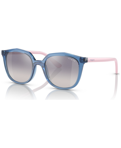 Shop Vogue Jr Jr Sunglasses, Mirror Gradient Vj2016 In Transparent Blue