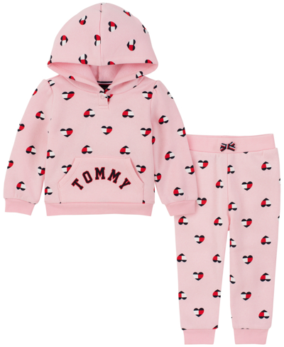 Baby pink tommy hilfiger hoodie sale