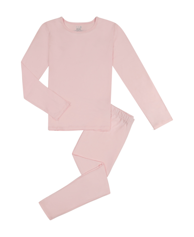 Shop Max & Olivia Big Girls Base Layer, 2 Piece Set In Pink