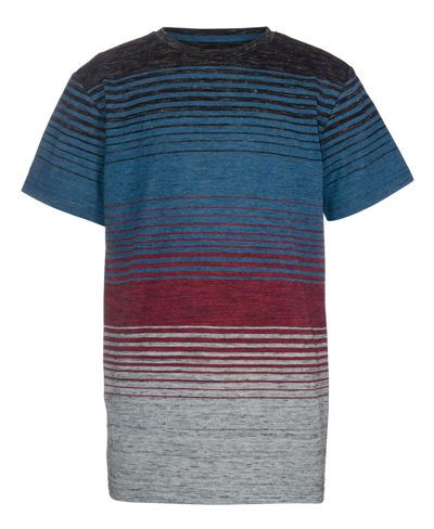 Shop Univibe Big Boys Magnusson Striped Jersey Crew T-shirt In Blue