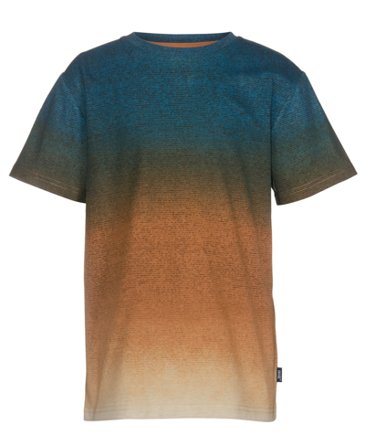 Shop Univibe Big Boys Jorge Color Fade Print Short Sleeve Knit Crew T-shirt In Brown