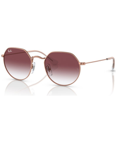 Shop Ray-ban Jr Kids Sunglasses, Rj9565 (ages 11-13) In Rose Gold-tone
