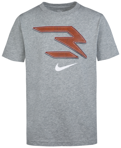 Shop Nike 3brand By Russell Wilson Big Boys Football Logo T-shirt In Dark Gray