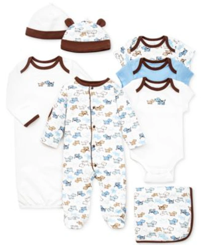 Shop Little Me Baby Boys Cute Puppies Gift Bundle Collection In White Print