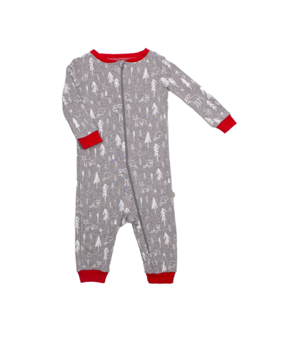 Shop Snugabye Baby Boys Or Baby Girls Holiday Footless Sleeper Coveralls In Gray