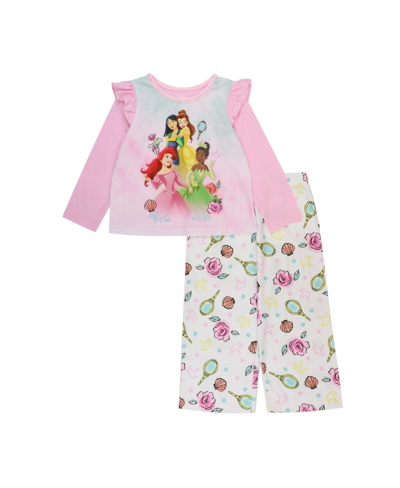 Shop Ame Toddler Girls Disney Princess T-shirt And Pajama, 2 Piece Set In Multi