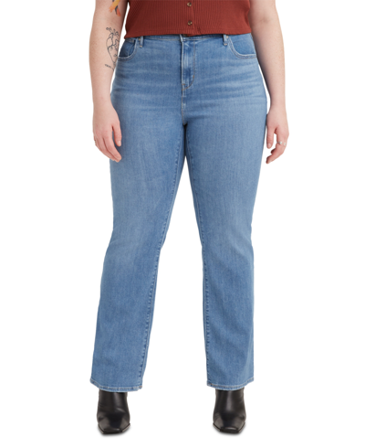 Shop Levi's Trendy Plus Size 725 High-rise Bootcut Jeans In Tribeca Sun