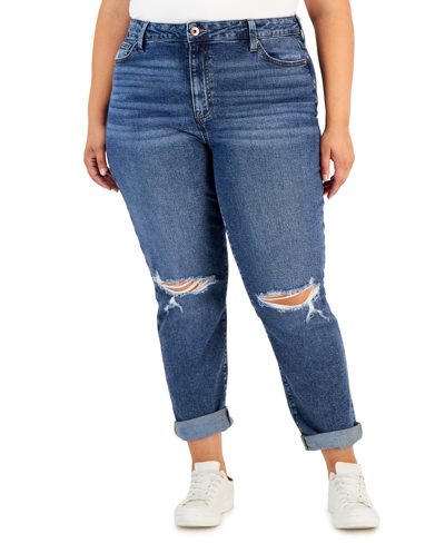 Celebrity Pink Trendy Plus Size Cuffed Mom Jeans In Rare Occurrence |  ModeSens