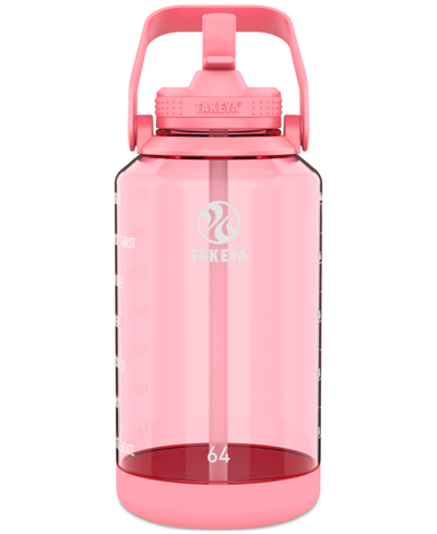 Shop Takeya Tritan Motivational 64-oz. Bottle In Pink