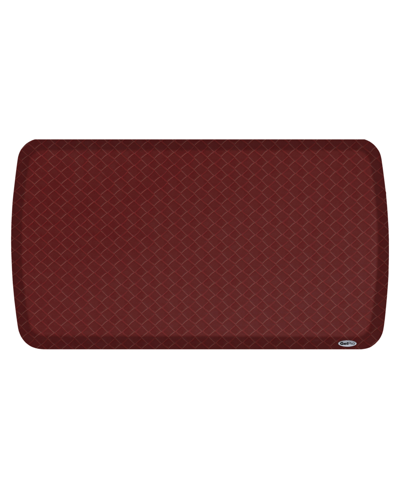 Shop Gelpro Elite Basketweave Gel Plus Foam Premium Fatigue-resistant Kitchen Mat, 20" X 36" In Dark Red