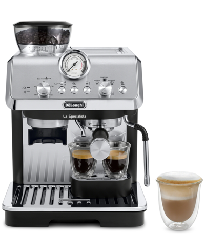 Shop Delonghi La Specialista Arte Ec9155mb Premium Espresso Machine In Black Stainless