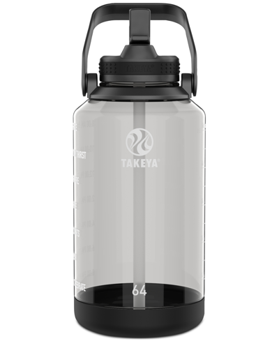 Shop Takeya Tritan Motivational 64-oz. Bottle In Black