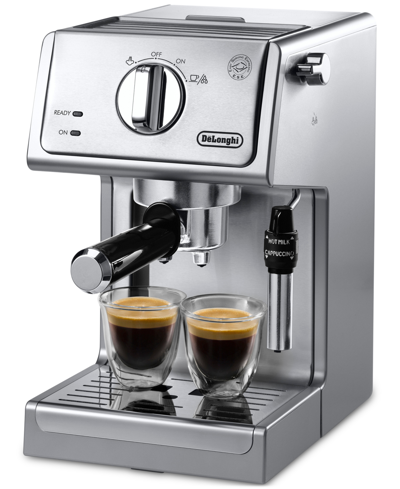 Shop Delonghi Ecp3630 15-bar Espresso Machine With Frother In Silver