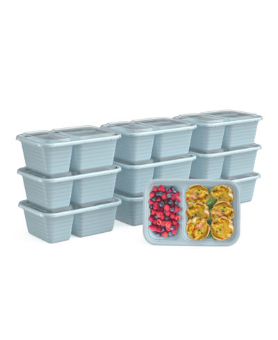Bentgo Meal Prep 2-Compartment Snack Container Set, Reusable, Durable,  Microwaveable - Sky - 20pc