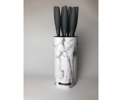 Art & Cook 8-pc. Knife Block Set In Grey | ModeSens
