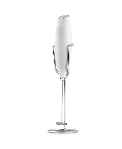 Zulay Milk Boss Milk Frother With Holster Stand In White