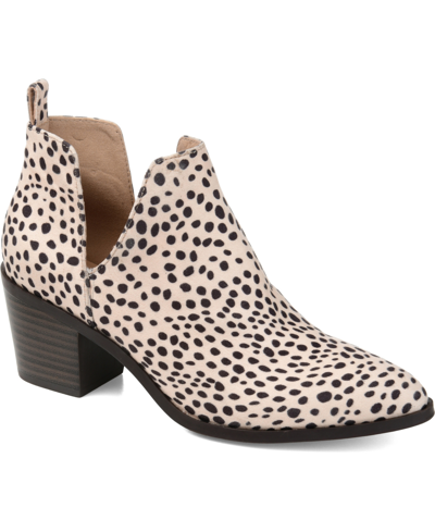 Shop Journee Collection Women's Lola Cut Out Dress Booties In Animal