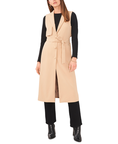 Shop Vince Camuto Women's Belted Trench Vest In Fall Camel