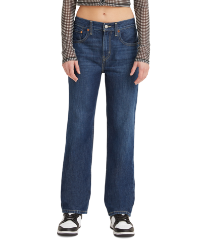 Shop Levi's Low Pro Classic Straight-leg High Rise Jeans In Low Maintenance