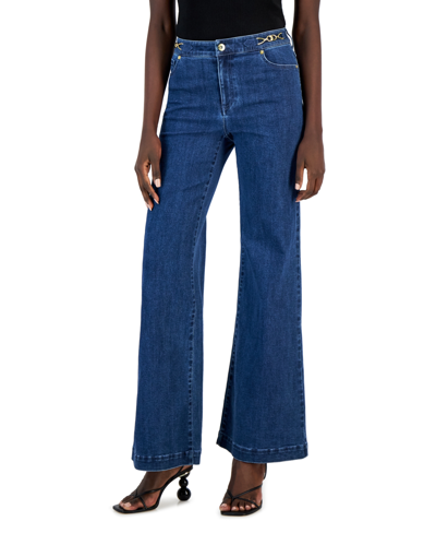 Shop Inc International Concepts Women's High-rise Flare-leg Jeans, Created For Macy's In Medium Indigo