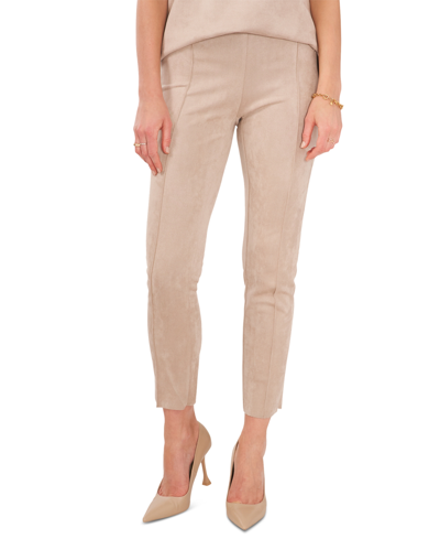 Shop Vince Camuto Women's Seamed Stretch Pull-on Leggings In Latte