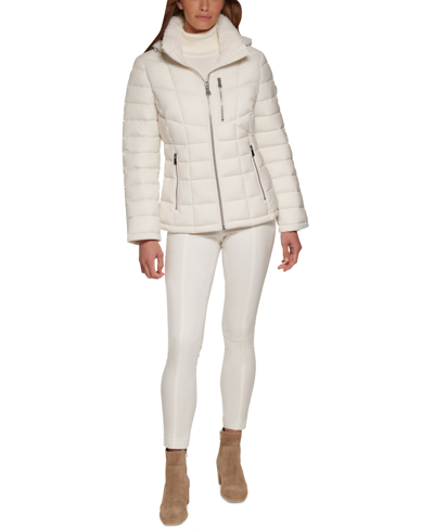 Calvin klein petite hooded puffer coat 2025