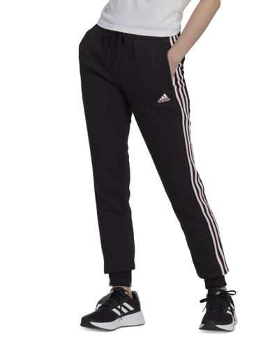 Adidas Originals 3-stripes Tricot Track Pants In Black/ True Pink | ModeSens