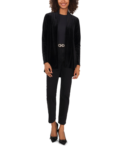 Shop Vince Camuto Women's Long Sleeve Cardigan Sweater In Rich Black