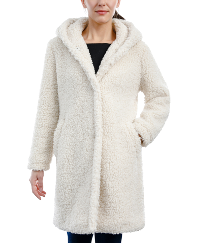 BCBGeneration Women's Notch-Collar Teddy Coat, Created for Macy's - Macy's