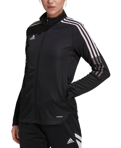 Shop Adidas Originals Adidas Women's Tiro 21 Track Jacket In Black/clear Pink