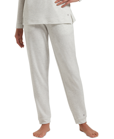 Shop Hue Plus Size French Terry Cuffed Lounge Pant In Whitesand Heather