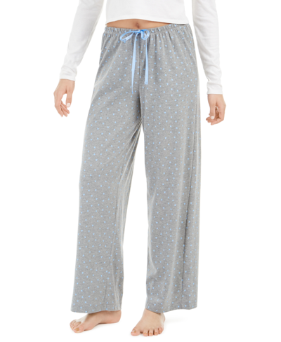 Shop Hue Women's Sleepwell Printed Knit Pajama Pant Made With Temperature Regulating Technology In Bella Blue