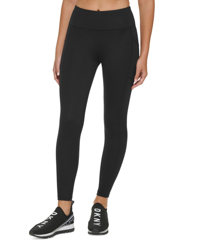 Shop Dkny Sport Women's Balance Compression Super Soft High Rise Legging In Black