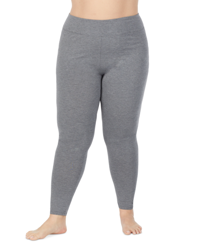 Shop Cuddl Duds Plus Size Softwear With Stretch High-waist Leggings In Charcoal