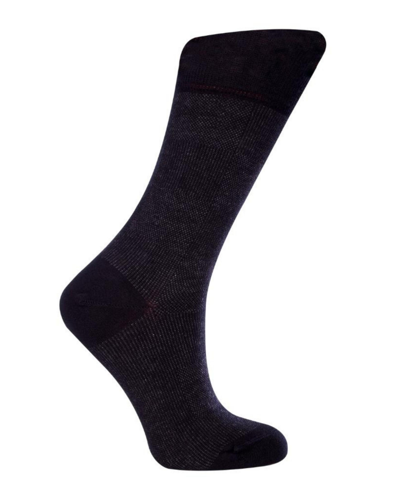Shop Love Sock Company Women's Checkers W-cotton Dress Socks With Seamless Toe Design, Pack Of 1 In Black